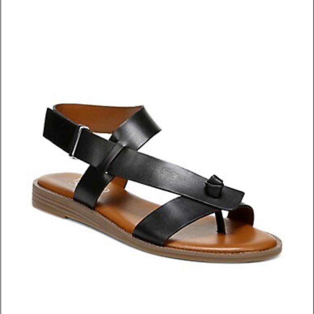 8.5 Franco Sarto Glennie black leather sandals